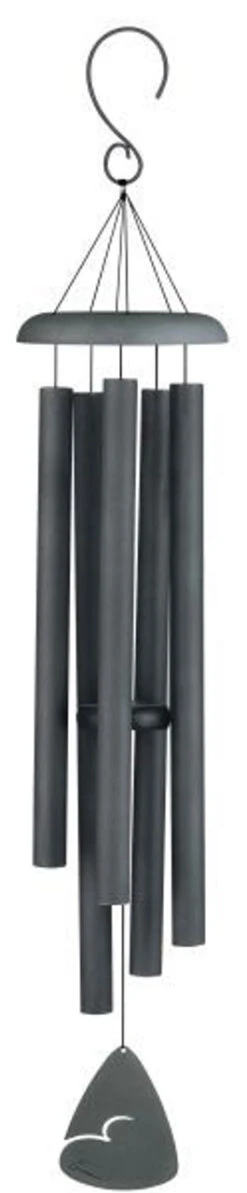 44" Silver Speckle Outdoor Patio Garden Wind Chime