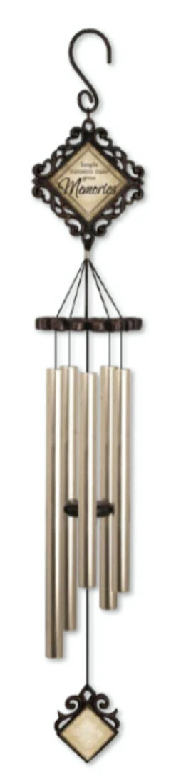 35" Vintage Style Wrought Iron Look "Memories" Outdoor Patio Garden Wind Chimes