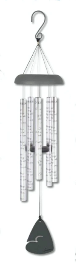 30" Clear Sonnet Sounds Memories Outdoor Patio Garden Inspirational Wind Chimes
