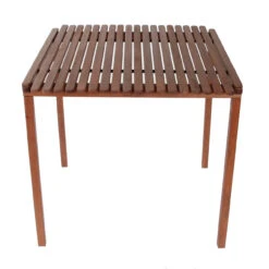 30” Foldable Square Brown Hardwood Nomad Patio Table