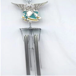 36" Gray And Blue Long Angel Wind Chime