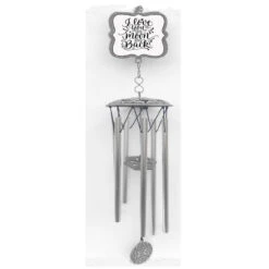 20.5" Gray And White "Love You To The Moon" Wind Chime