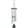30” Silver And Black “Season” Biblical Verse Outdoor Patio Garden Wind Chimes