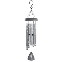 30” Silver And Black Silhouette Sonnet Wind Chime