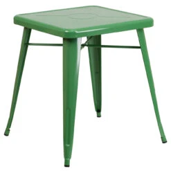 29'' Green Solid Square Outdoor Cafe Bar Table
