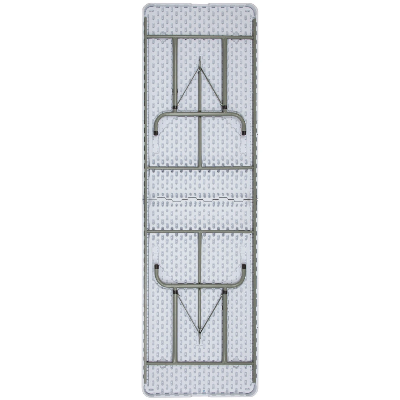 96" Granite White And Gray Contemporary Height Adjustable Rectangular Folding Table - Image 3