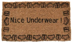 30" Brown And Black Rectangular Nice Underwear Coir Door Mat