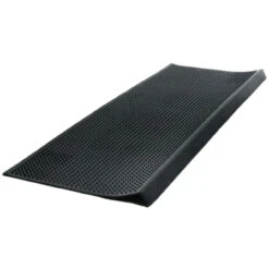 Black Rectangular Skid Free Rubber Stair Pin Mat 30" X 9"