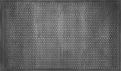 35.5" Black Rubber Scrapper Diamond Design Decorative Doormat