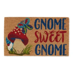 Blue And Brown Gnome Sweet Gnome Door Mat 18" X 30"