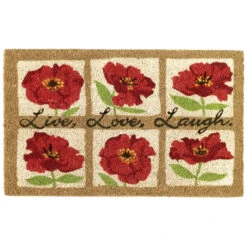 30" Live, Love, Laugh Rectangular Decorative Doormat