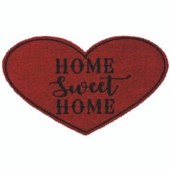 30" Home Sweet Home Heart Shaped Decorative Doormat