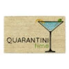 30" Vibrant Unique "Quarantini Time" Rectangular Doormat