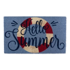 30" Vibrant Unique "Hello Summer" Rectangular Doormat