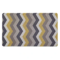 Gray Chevron Tufted Loop Door Mat 17.75" X 29.5"