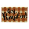 Brown And Black Hey Pumpkin Rectangular Door Mat 18" X 30"