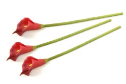 Set Of 3 Red, Green, And Yellow Home Essentials And Accessories DII Flower Calla Lily, 26.25"