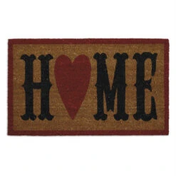 30" Home Heart Rectangular Decorative Doormat