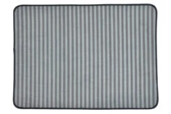 2.5' X 3.75' Ash Gray And Black Rectangular Stripe Multi-purpose DII XXL Cage Mat