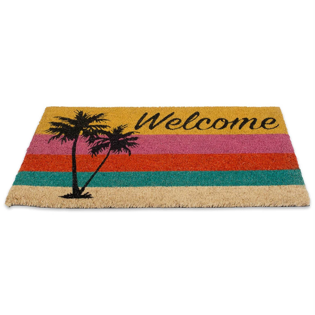 18" X 30" Warm And Vibrant Non-Slip Doormat With "Welcome Palm Tree" Design - Image 6