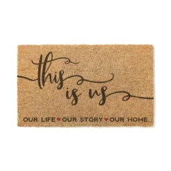 Natural Coir "This Is Us" Rectangular Doormat 18" X 30"