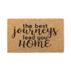 Natural Coir "The Best Journeys Lead You Home" Rectangular Doormat 18" X 30"