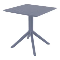 29.5" Gray Square Outdoor Patio Dining Table