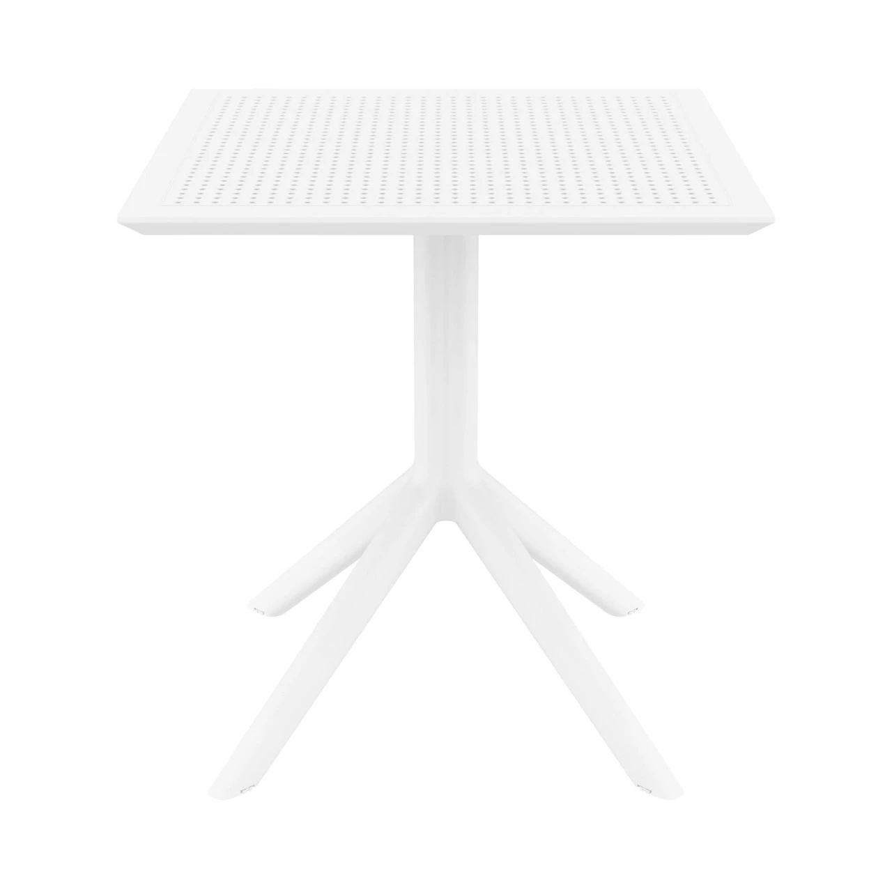 29.5" White Square Outdoor Patio Dining Table - Image 2
