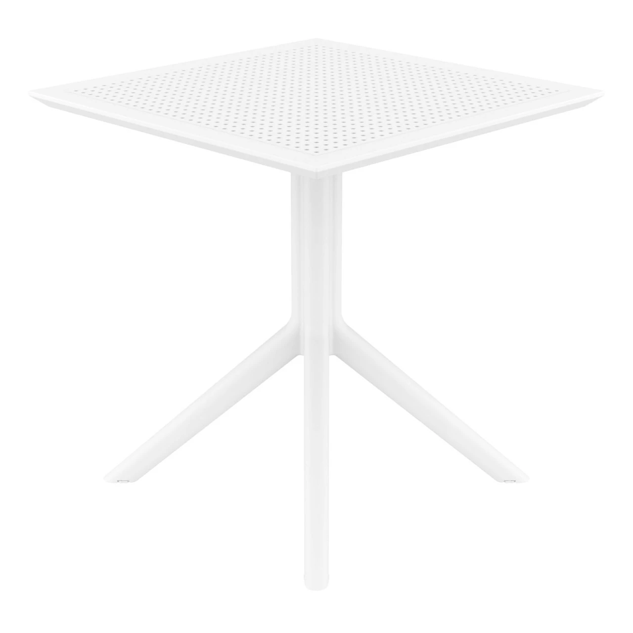 29.5" White Square Outdoor Patio Dining Table - Image 3