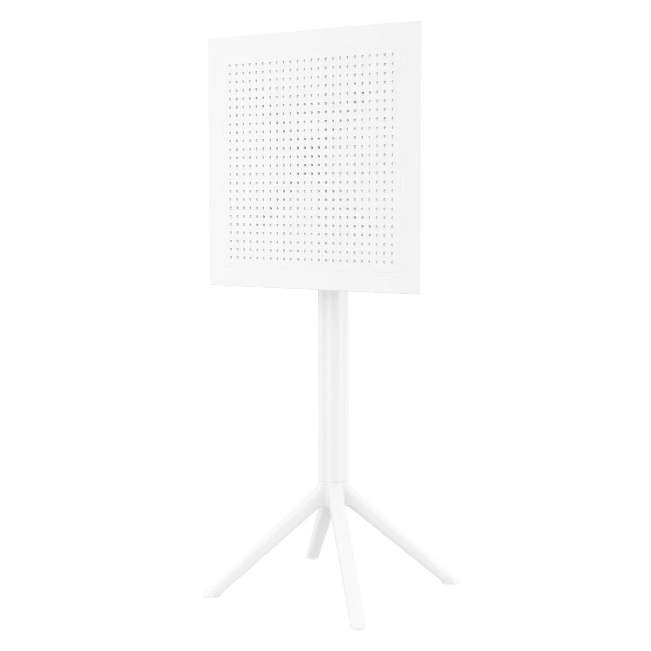 42.5" White Folding Square Outdoor Patio Bar Table - Image 7