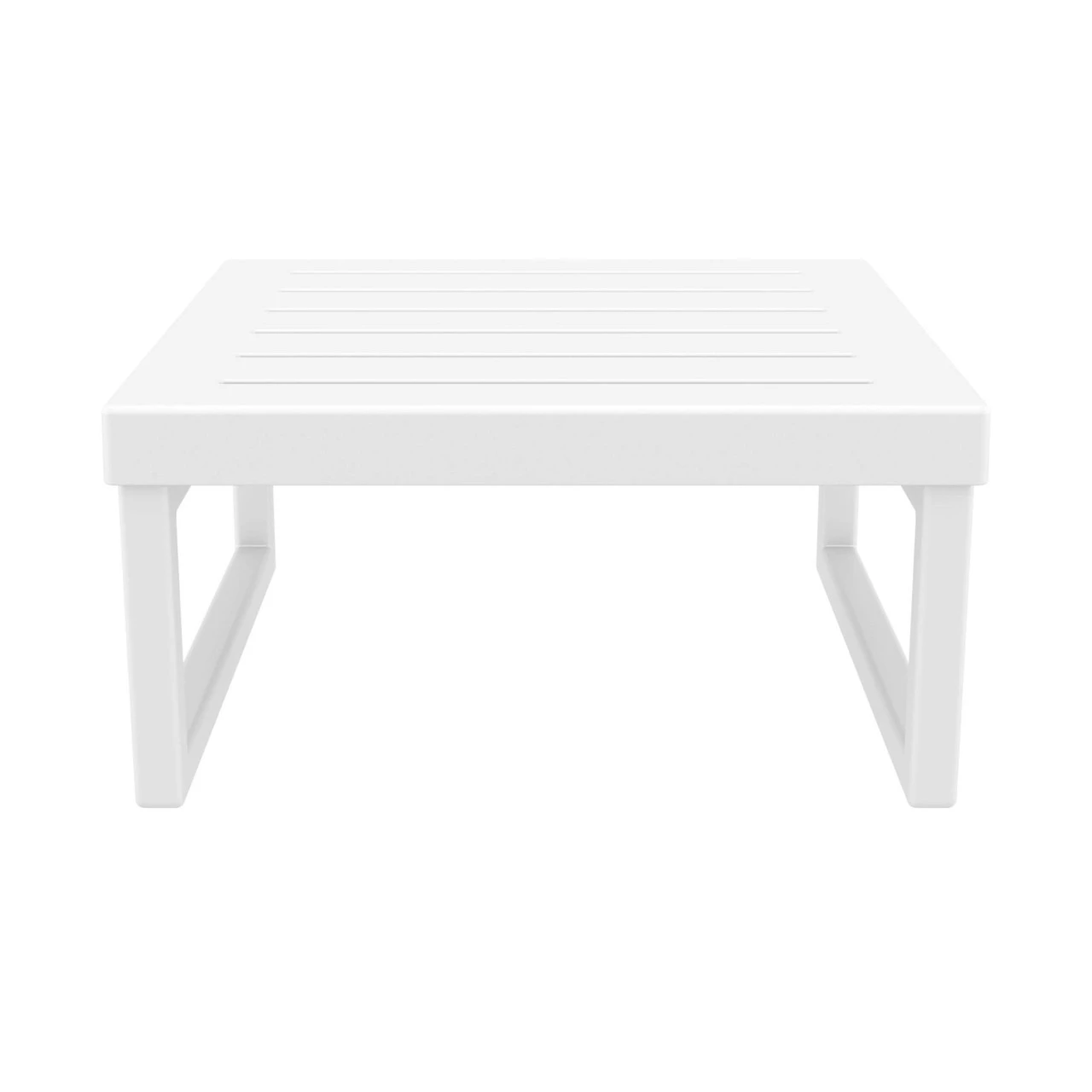 25.5" White Patio Square Coffee Table - Image 2