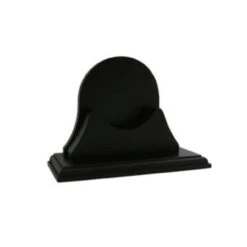 12" Black Contemporary Single Mahogany Base For Endurance