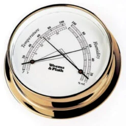 6" Gold And White Adjustable Weatherproof Round Comfortmeter