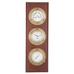 8" Brown And Gold Contemporary Trysail Weather Center