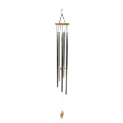 57" Brown And Silver Grand Vista Outdoor Wind Chimes