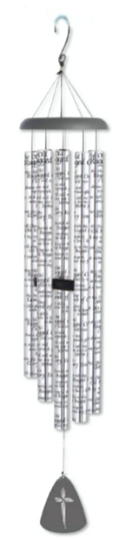 55" Clear Sonnet Sounds Old Rugged Cross Inspirational Outdoor Patio Garden Wind Chimes