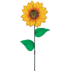 Pack Of 6 Yellow And Green Sunflower Wind-Wheel Summer Yard Decor 3'