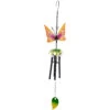 19" Orange Metal Butterfly Outdoor Garden Windchime