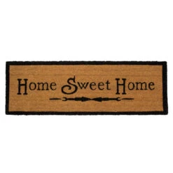 Natural Coir Rectangular "Home Sweet Home" Doormat 16" X 48"