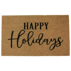Natural Coir "Happy Holidays" Christmas Doormat 18" X 30"