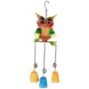 10" Green Metal Owl Outdoor Garden Windchime