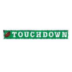 Pack Of 12 Green Touchdown Fringed Banner Decorations 5'